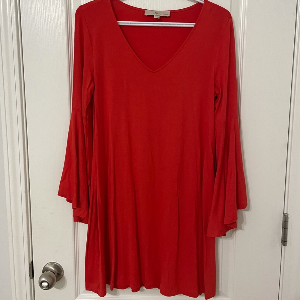 Loft dress - orange/red color